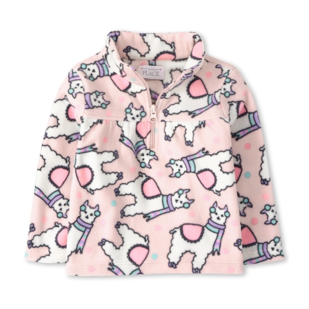 Children’s Place NWT pink llama Glacier Fleece